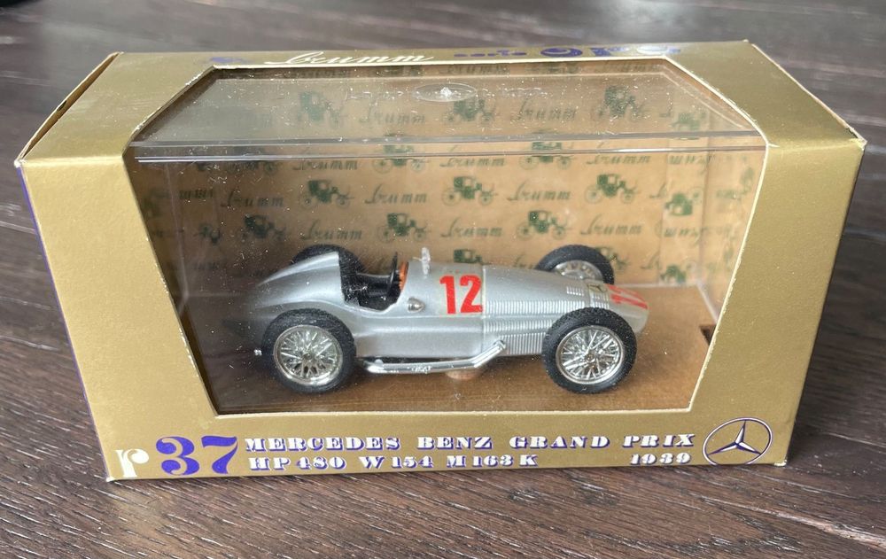 VOITURE MERCEDES BENZ GRAND PRIX HP 180 W 154 M163K BRUMM ORO 1/43 TBE