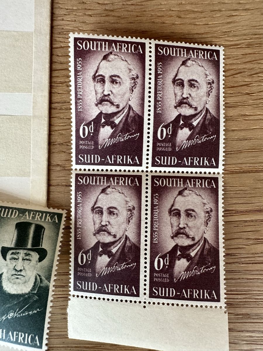 Alle Briefmarken: Südafrika - 1955 **  2x 4er Block, 2x 2er Block – Gebraucht aus Schmitten / FR von Samsara169 2