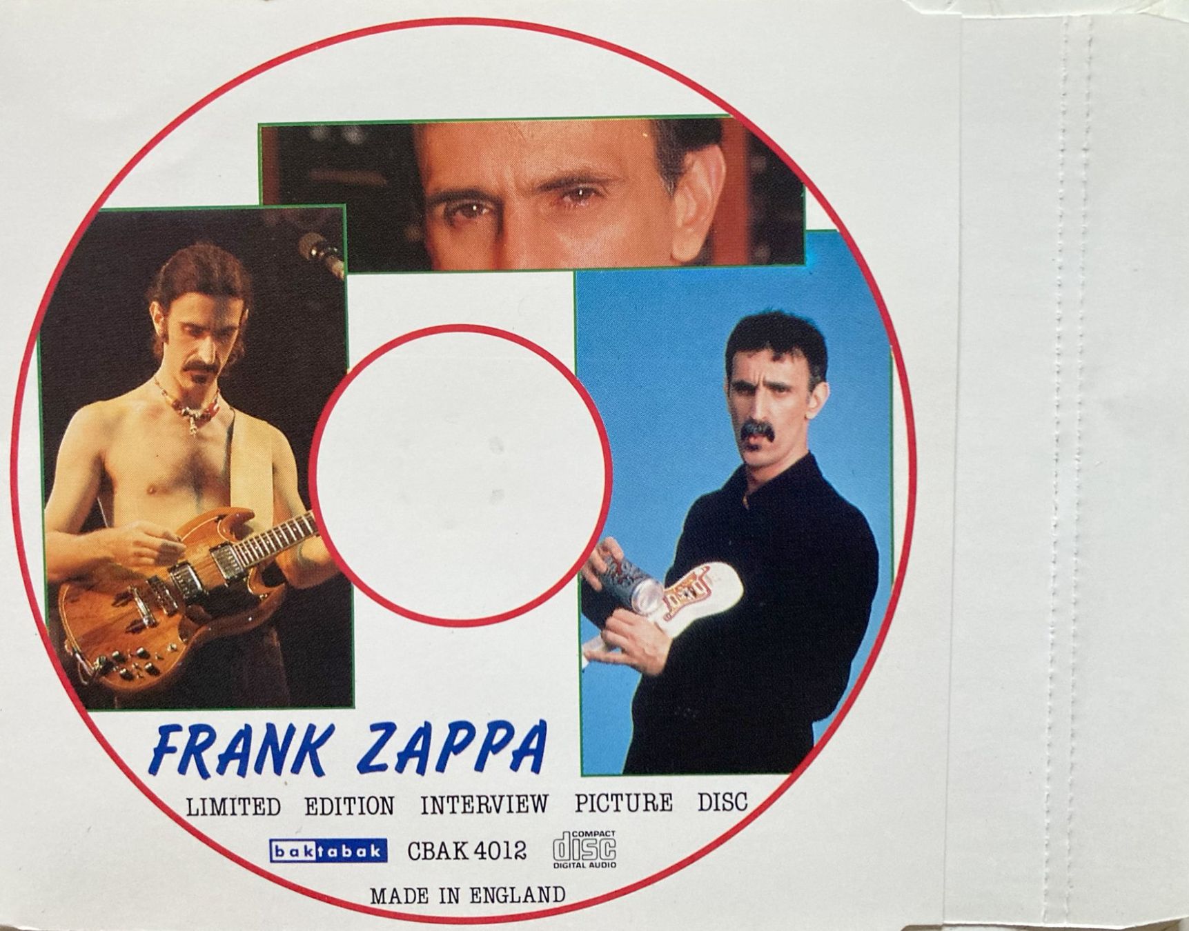 CDs: FRANK ZAPPA - LIMITED EDITION INTERVIEW PICTURE DISC – D'occasion à Bottens par hotter-than-hell 1
