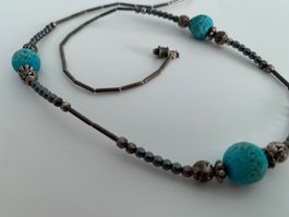Turquoise Beads Necklace, Summer Style Chic!