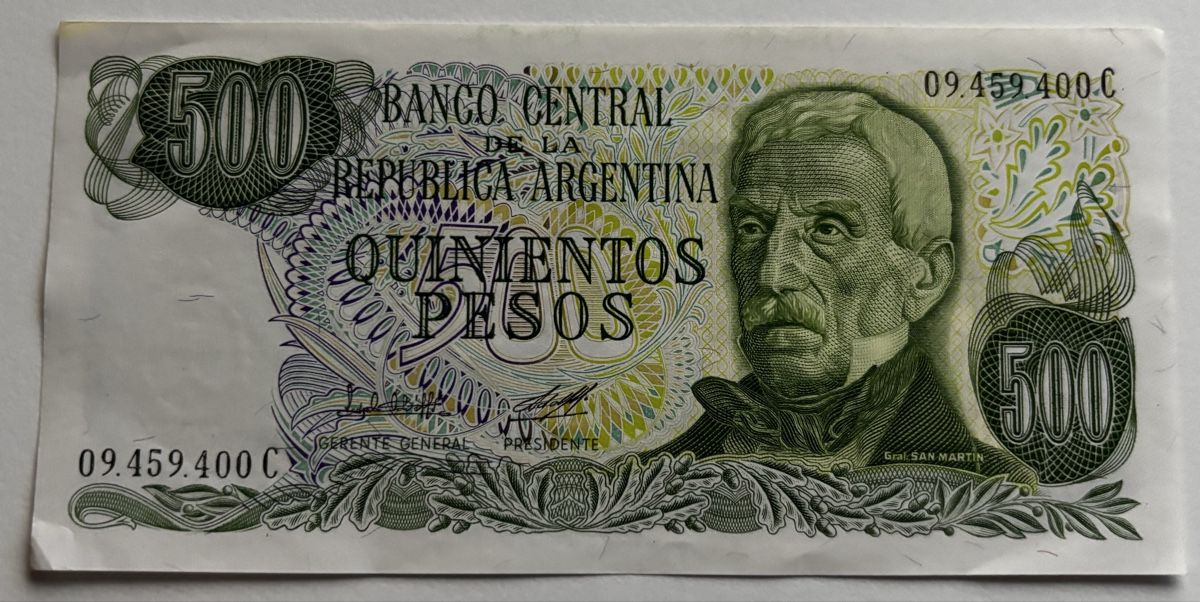 Banconote: Argentinien 500 Pesos – Usato da Algetshausen venduto da Carrhard