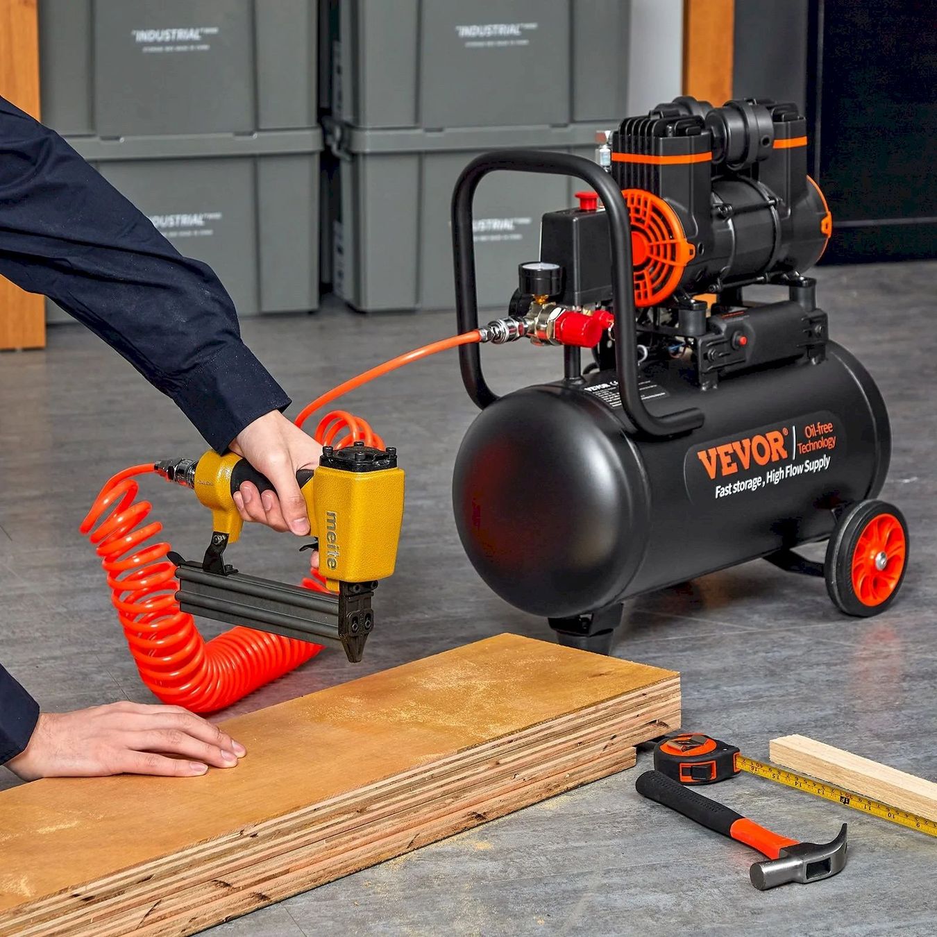 Compresseurs: VEVOR 2-900F18 Flüsterkompressor 8bar18L – Neuf avec emballage d'origine à Bottighofen par zaap 7