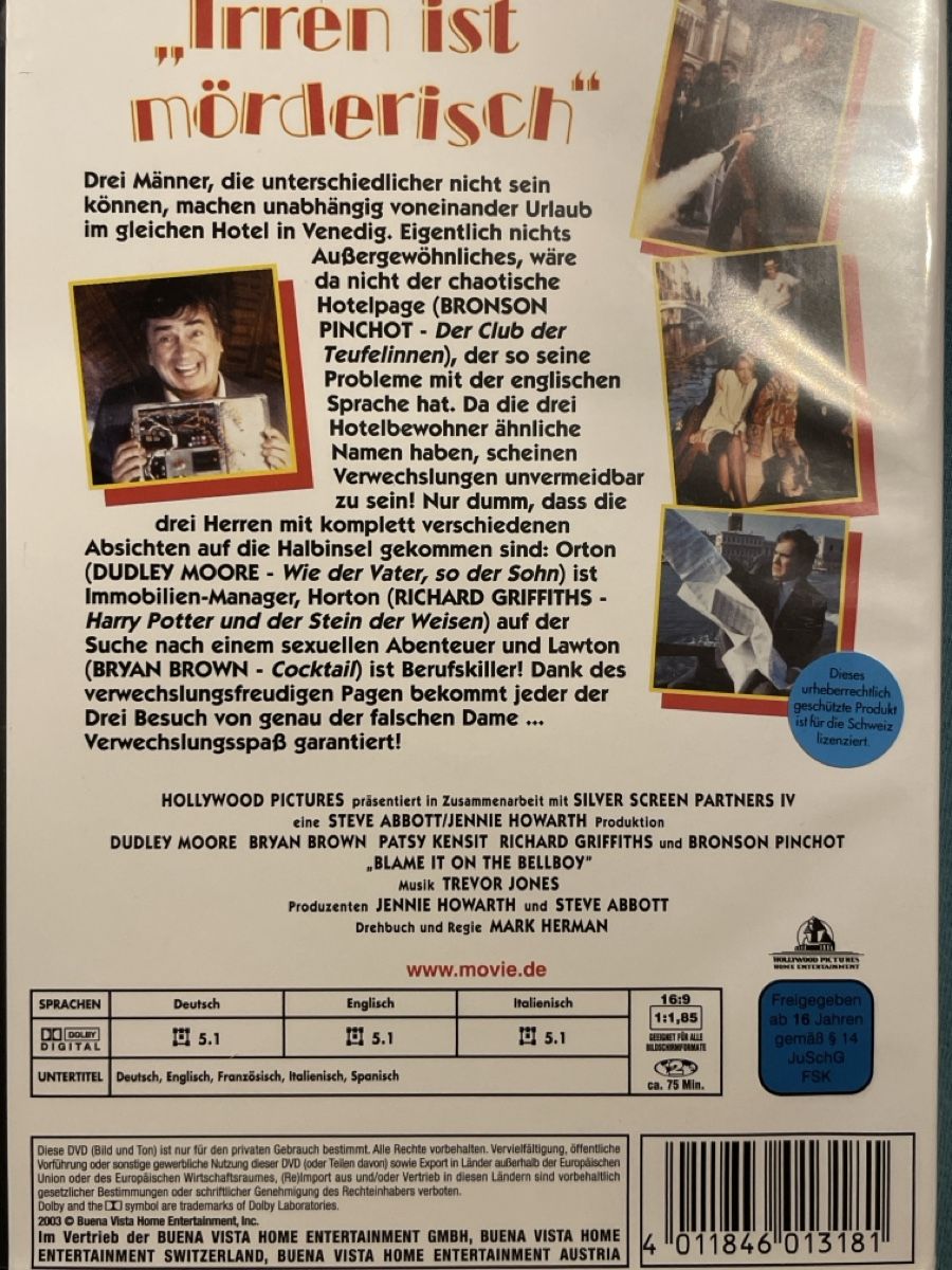Alle DVDs: Irren ist mörderisch (1992) – Gebraucht aus Waldenburg von Mimily33 1