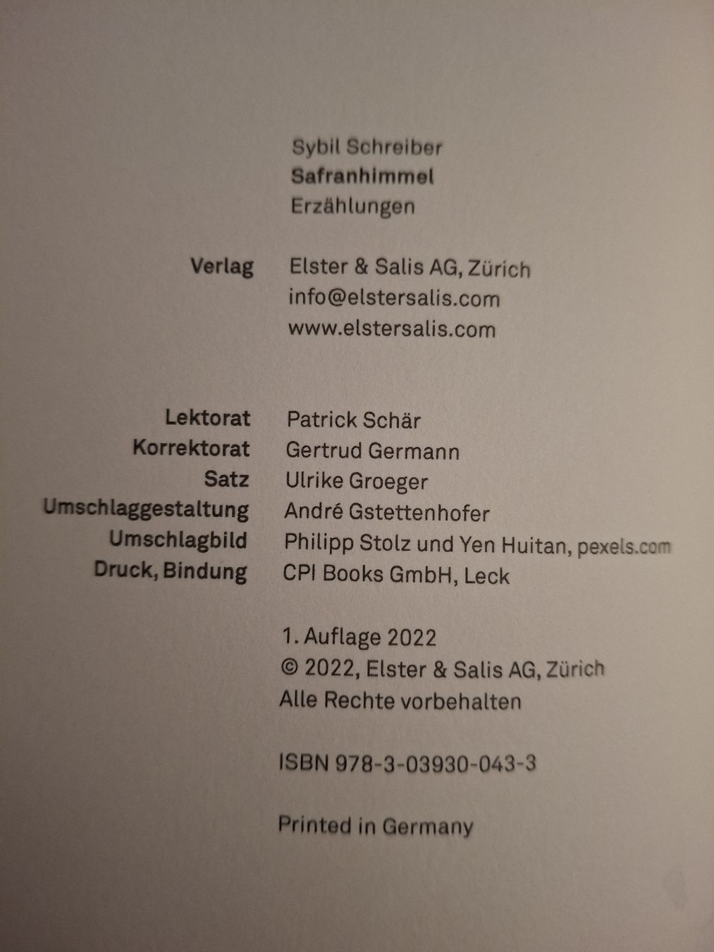 Bücher: Sybil Schreiber - Safranhimmel  – Gebraucht aus Thun von Thun3603 2