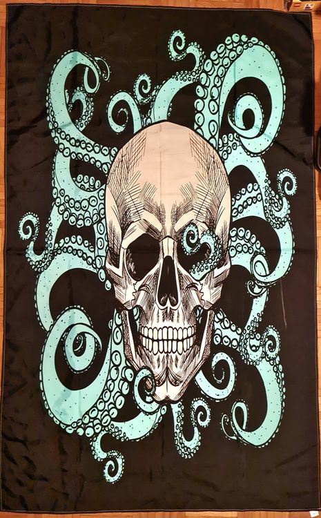 Drapeau Skull Ref Drskul01 - Motif Tête De Mort, Neuf, Marque MusikMachine