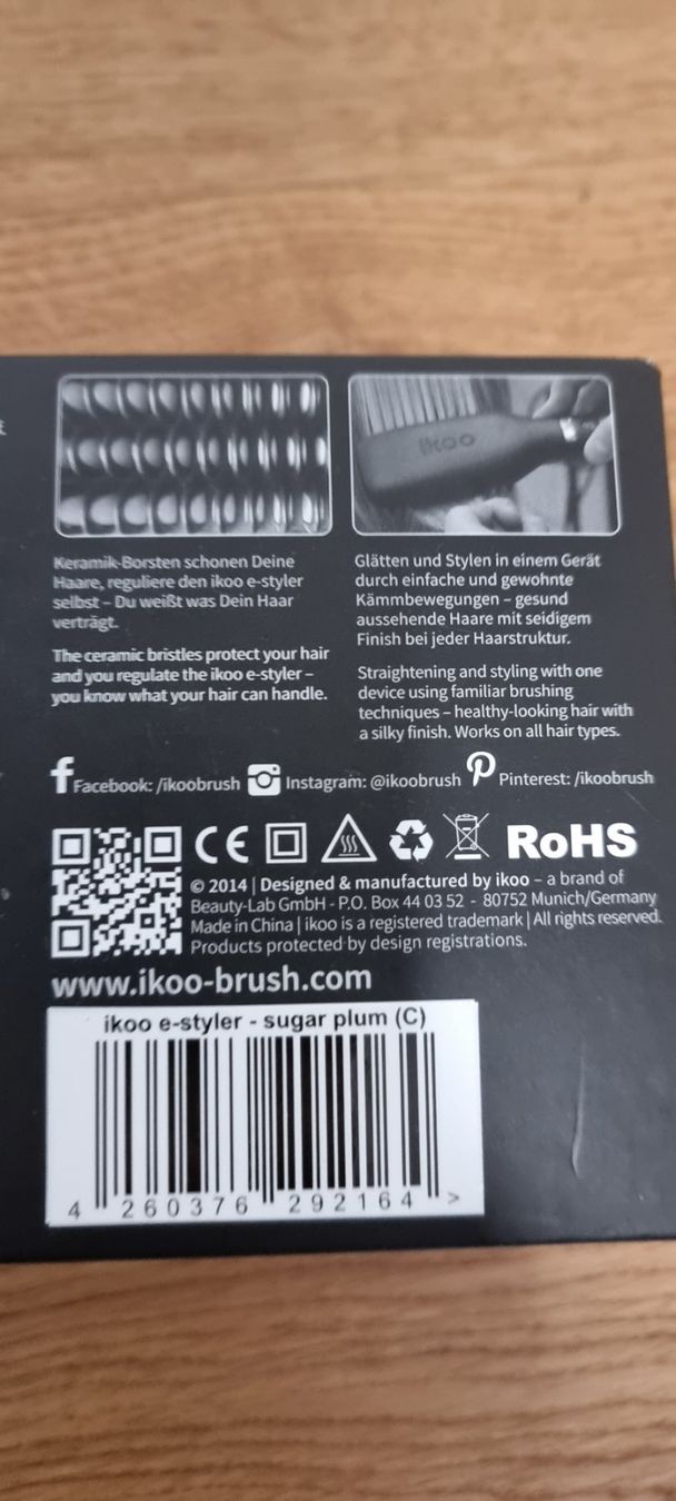Altro per la cura dei capelli: Ikoo: e-styler Glättbürste "Sugar Plum" - Neuwertig! – Nuovo e nell'imballaggio originale da Lachen SZ venduto da allesweg78 4