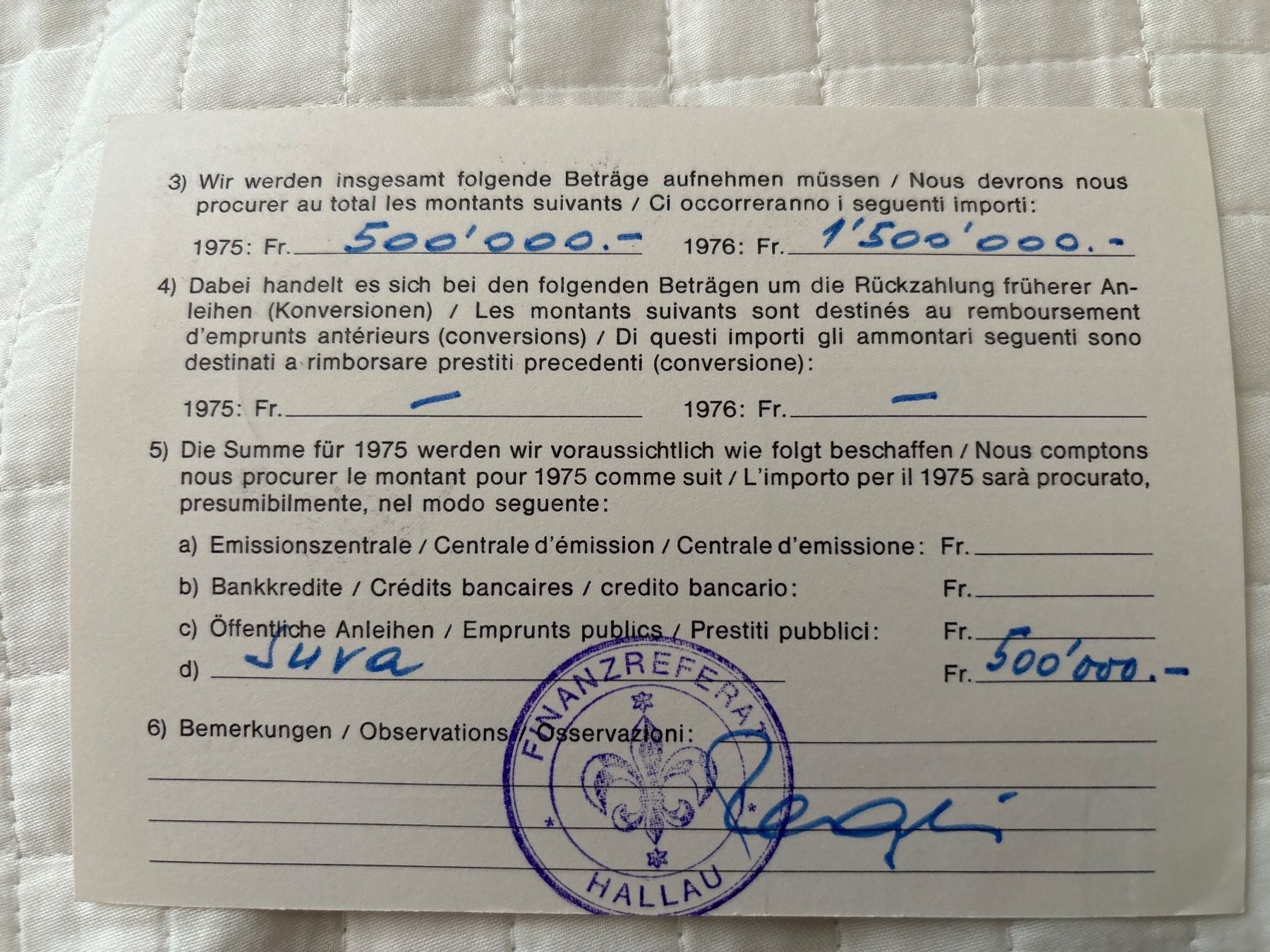 Documenti: Hallau - Top Sammlerstück! – Usato da Zürich venduto da engebrunau