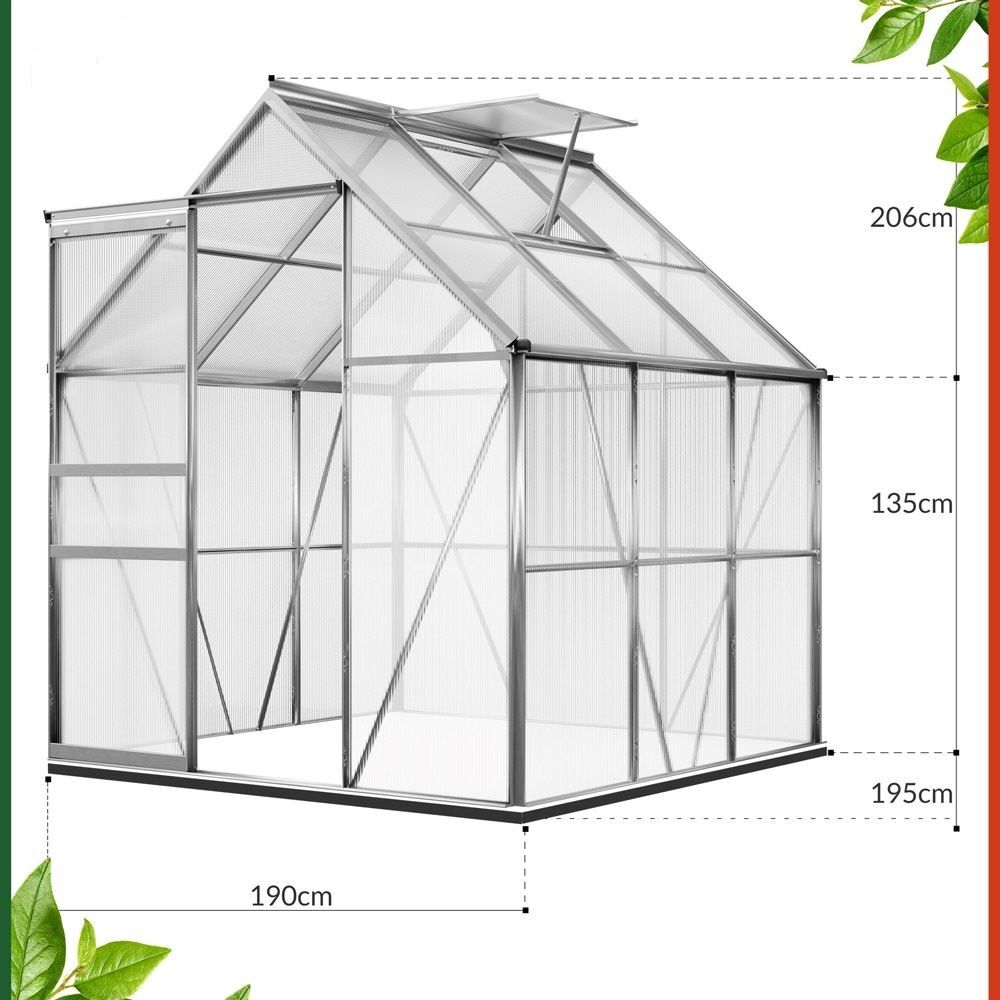 Gartenhäuser & Gewächshäuser: Gewächshaus 190x190x195cm mit Fundament – Neu und originalverpackt aus Winterthur von aredo 6