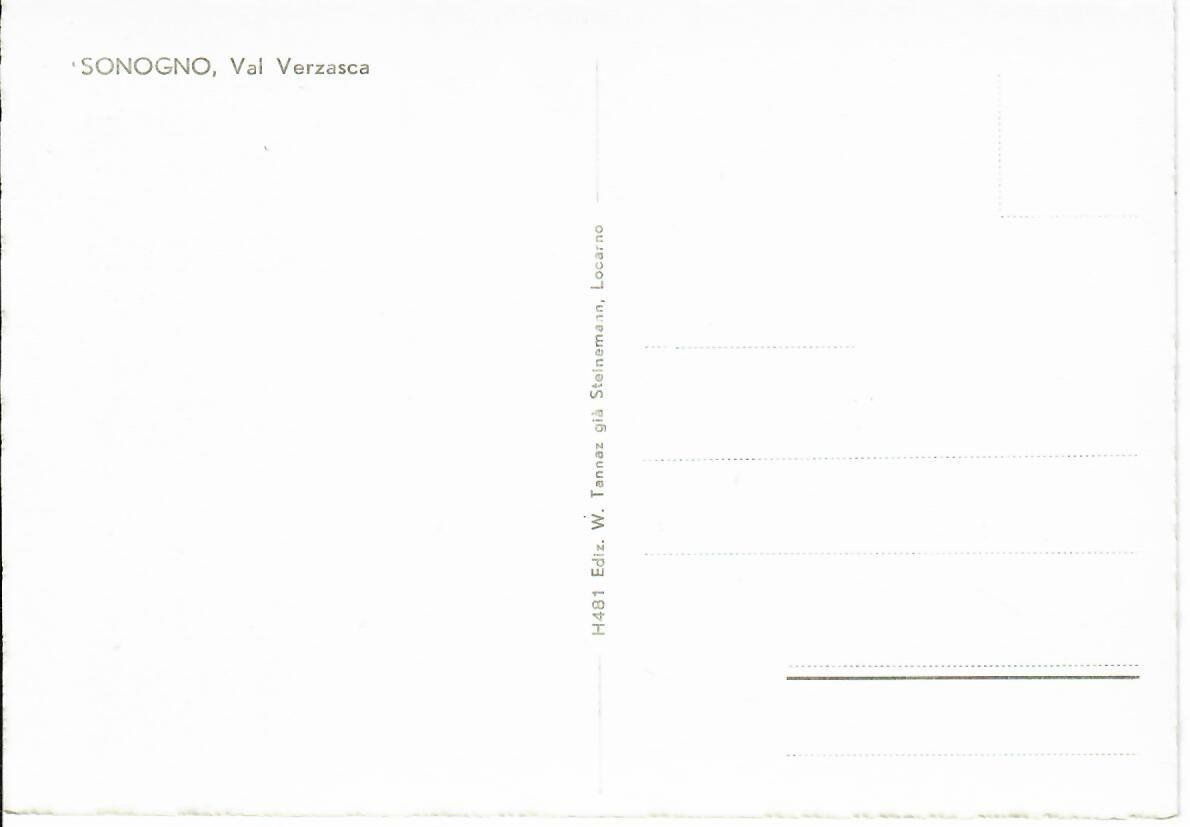 Cartoline postali: Sonogno – Usato da Hochdorf venduto da Ziegel-16 1
