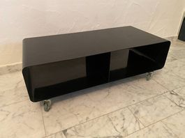 TV-Rollwagen schwarz Metall  Fernsehtisch