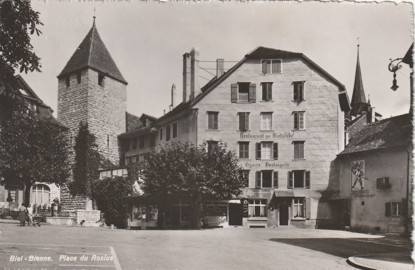 Cartoline postali: Biel Place du Rosius – Usato da Rorschacherberg venduto da fratovi2
