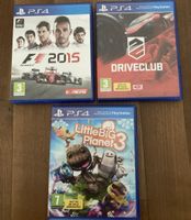 PS 4  3 Stück F1 2015 / DRIVECLUB / Little Big Planet 3