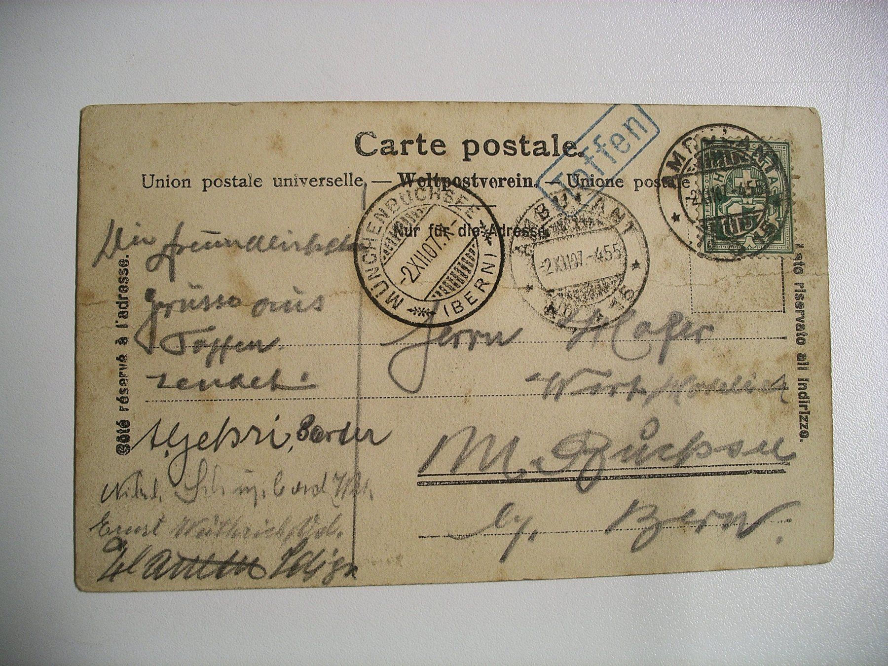 Cartoline postali: s/wAK  TOFFEN mit POST, BahnSTempel Toffen – Usato da Oberhofen am Thunersee venduto da luuping99 1