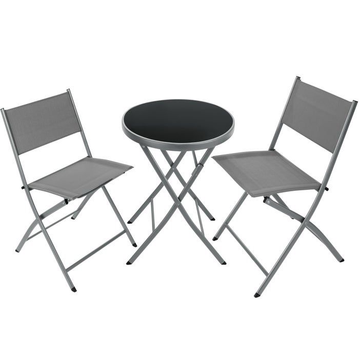Set di tavolo e panche: Bistro-Set Düsseldorf grau – Nuovo e nell'imballaggio originale da Oberegg venduto da MZ_DiesundDas