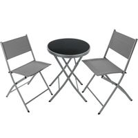 Bistro-Set Düsseldorf grau