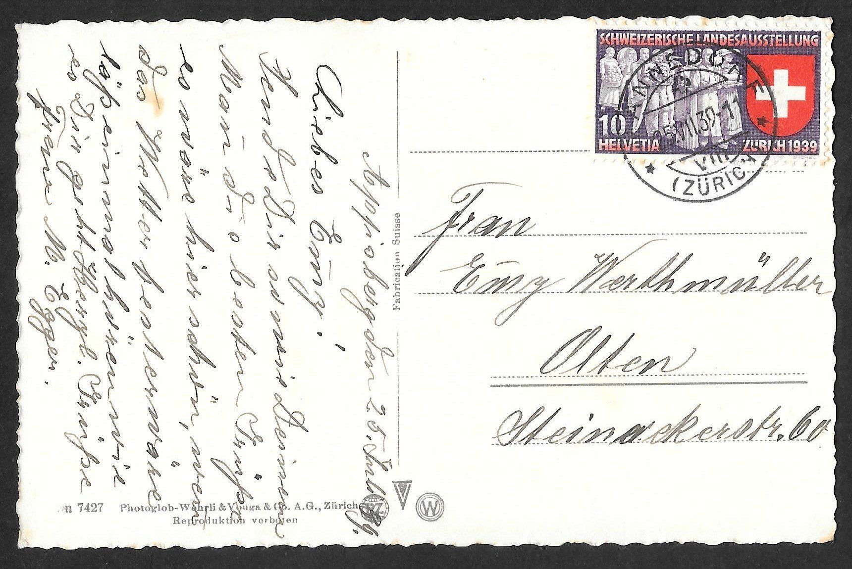 Cartoline postali: Männedorf Arbeitsheilstätte Appisberg – Usato da Olten venduto da clotaldi 1