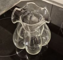 Vase vintage verre transparent style fleur Corona Blumenvase