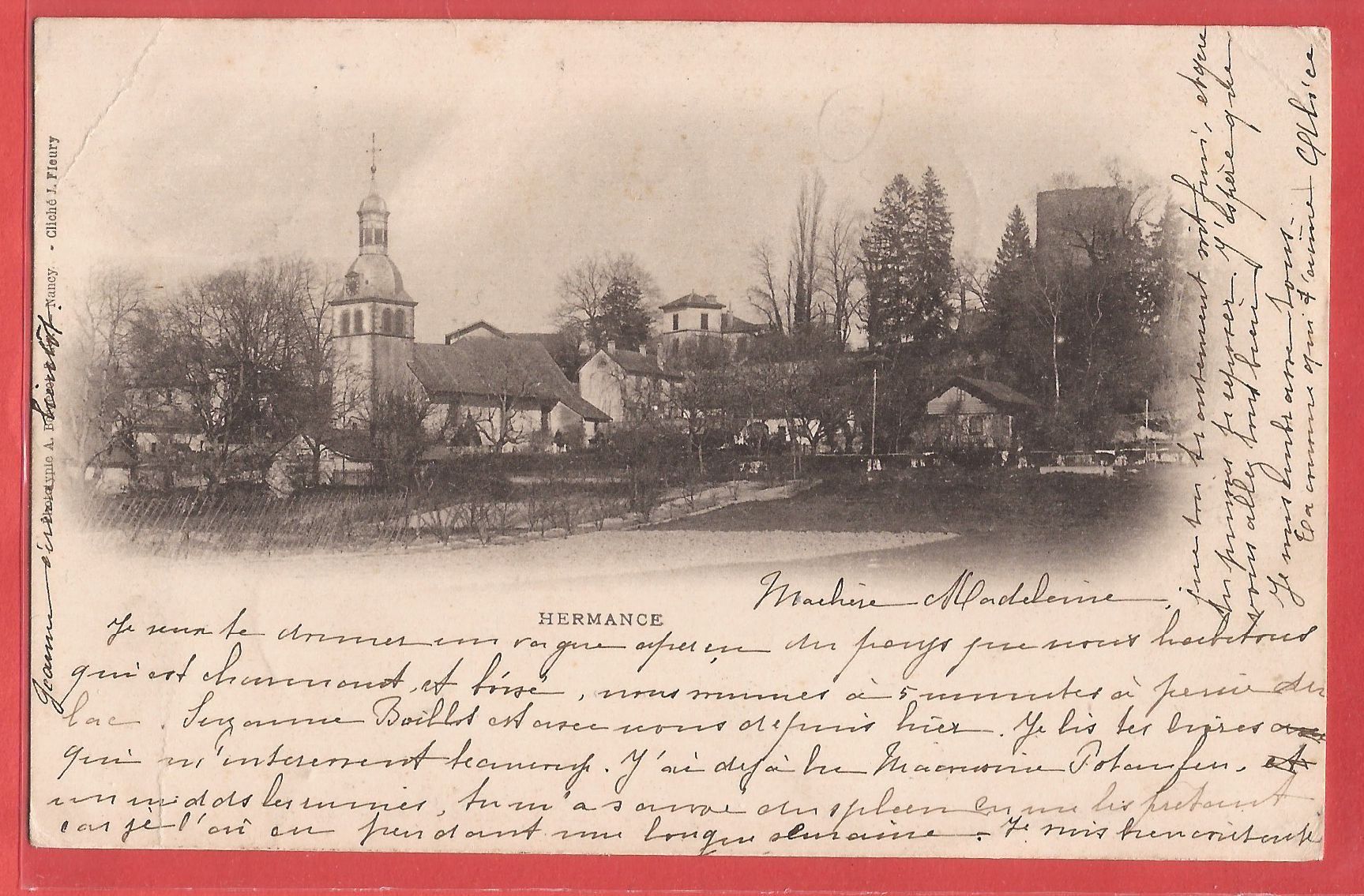 Cartoline postali: Hermance bei Genève - 1902 – Usato da Fislisbach venduto da Porano