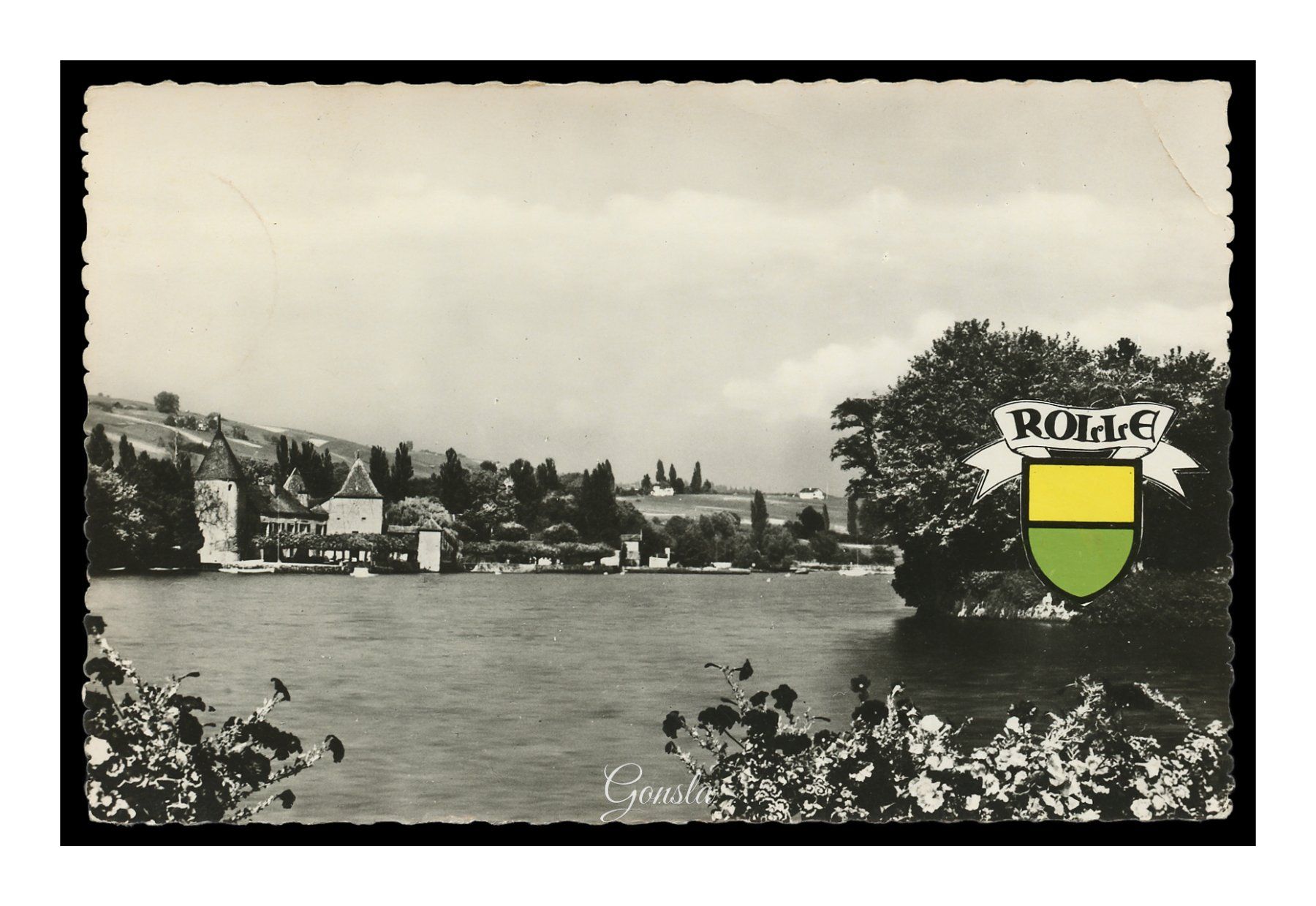 Cartoline postali: ROLLE - 1948/49 "Le Château" Blason – Usato da Onex venduto da gonsla01