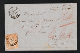 Strubel 25 G auf N-Brief-Vorderseite von Oberuzwyl