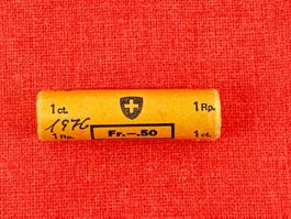 1 Rappen Original  Rolle 1976 Eidg.Münzstätte