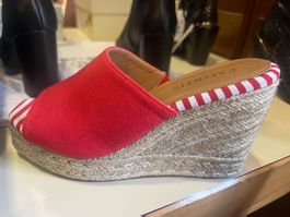 Mules compensées taille 37 café noir