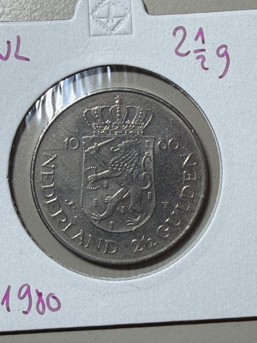 Tutti le monete: Pays-Bas - 2.5 gulden - 1980 – Usato da Payerne venduto da Mike1682