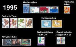 1995 schön gestempelt: Sonder-, Europa-, Frei- & Werbemarken
