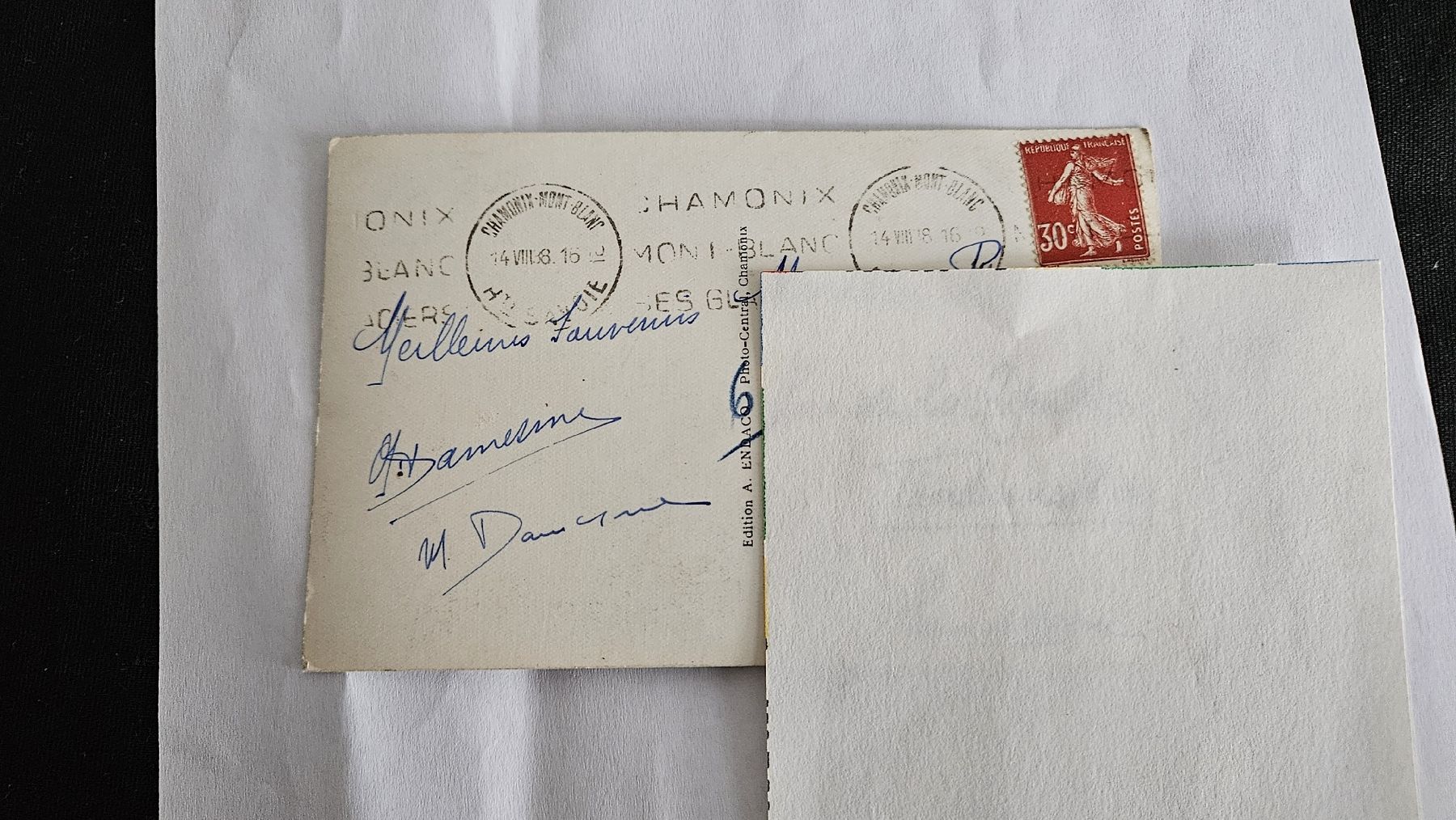 Cartoline postali: Alte Ansichtskarte Chamonix, Mont Blanc, Le Dru – Usato da Ettingen venduto da samiba 1