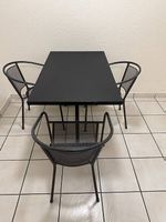 Table de jardin en métal (117x70cm)