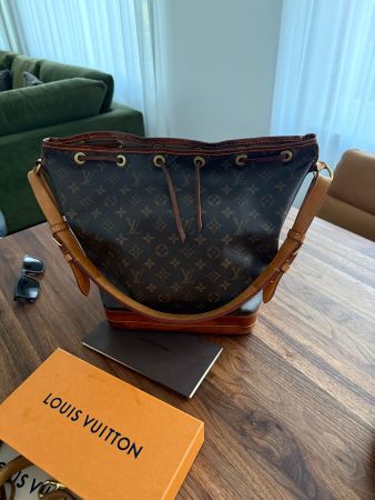 Louis Vuitton Monogram Bucket Bag Leder braun mit Rechnung