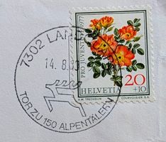 Werbestempel 14.8.80 (Landquart) auf Beleg