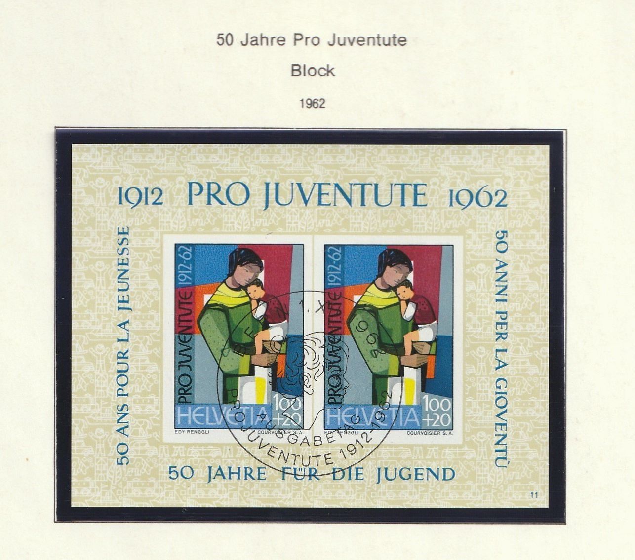 Tutti i francobolli: Pro Juventute 1962 + Erinnerungsbl0ck – Nuovo (secondo la descrizione) da Buttisholz venduto da wbr_wdw8