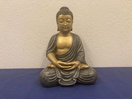 Buddha aus Fiber/Ton, ca. 47x34x25 cm