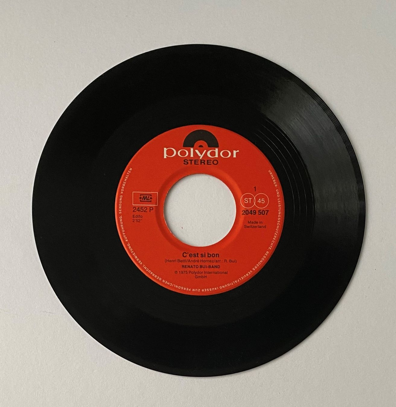 Schallplatten: Renato Bui-Band, Ensemble Musette René Wicki – Gebraucht aus Flums von Aebo1 2