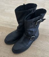 Bottes cuir noir femme taille 38 bon état