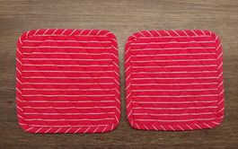 Topflappen rot Globus neu