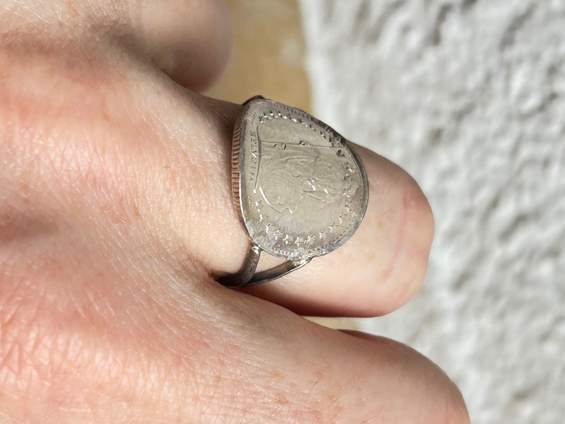 Anelli: Silberring 50 Rappen 1966 (Grösse 56) – Usato da Laufen venduto da belleskulptur 3
