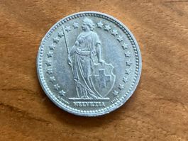 1 Franken Muenze 1957 Schweiz Silber