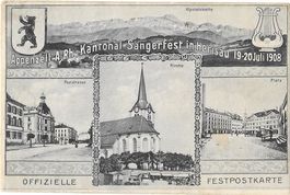 Herisau Appenzell A. Rh. Kantonal-Sängerfest 19.-20.7.1908