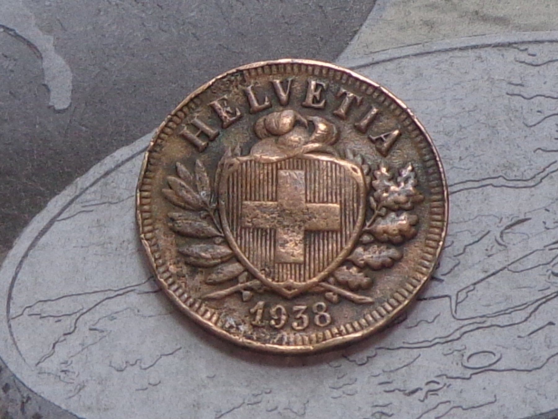 Tutti le monete: 2 cts 1938 B – Usato da Pully venduto da UCA01