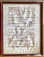 🌟 Musikhandschrift Notenblatt Antiphonar Pergament 16.? 🌟