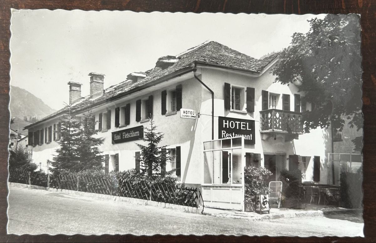 Cartoline postali: Hotel Fletschhorn Simplon Dorf – Usato da Athenaz (Avusy) venduto da xam48