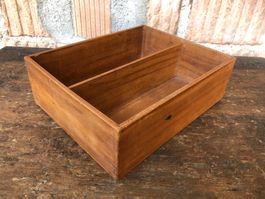 Kiste Aufbewahrungsbox, Sortierbox verm. aus Nussbaum