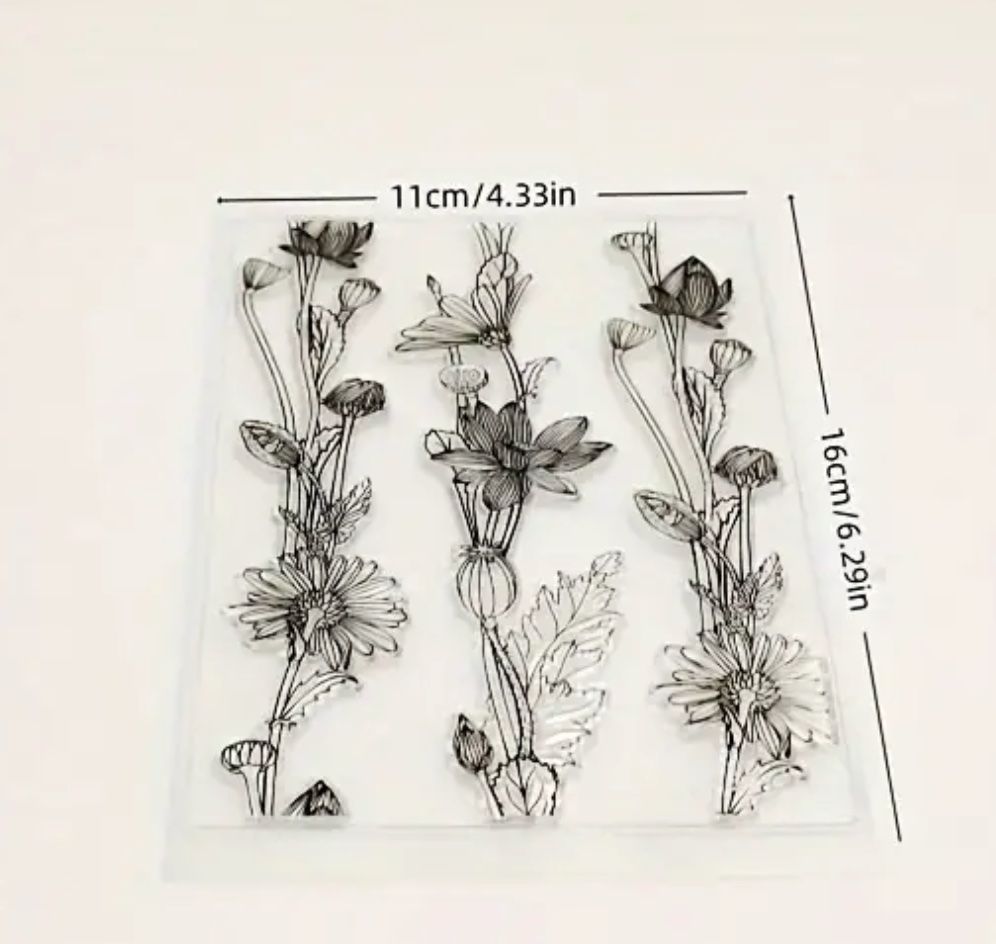 Stempel: Blumen Ranken, drei Varianten  - Silikonstempel – Neu und originalverpackt aus Frenkendorf von jazzplatten 1