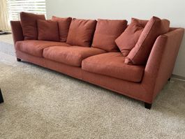 Sofa rot 3-Sitzer Stoff gute Zustand