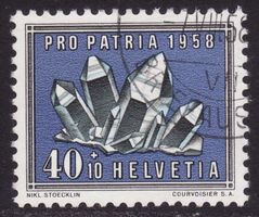 Pro Patria SBK-Nr. 90 (Bergkristall 1958) gestempelt