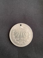 Silbermünze Mexiko 1 Peso 1926 – mit Bohrung 