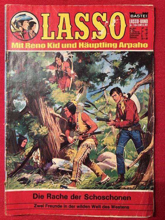 Lasso Nr. 104 - Reno Kid und Häuptling Arpaho, 1969, Rarität (Gebraucht ...