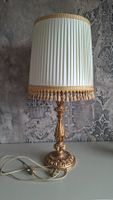 Antike Tischlampe, Goldfarben, Höhe 69 cm, Top Zustand